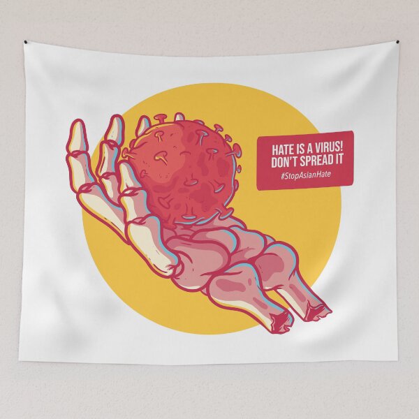 Item preview, Hate Is A Virus Don't Spread It #StopAsianHate designed and sold by StickerbashCo.