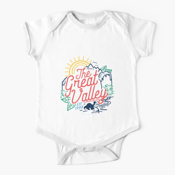 Land Before Time The Great Valley Littlefoot Silhouette Short Sleeve Baby One-Piece
