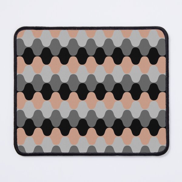 Item preview, Medium Pink Black Gray Retro Wavy Stripe Pattern Pairs 2022 Popular Color Sherwin Williams Rose Tan SW 0069 - Colour Trends designed and sold by ColorOfTheYears.