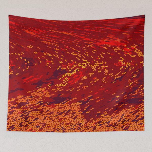 Item preview, Lava Wave Burnt Red designed and sold by rum1757.