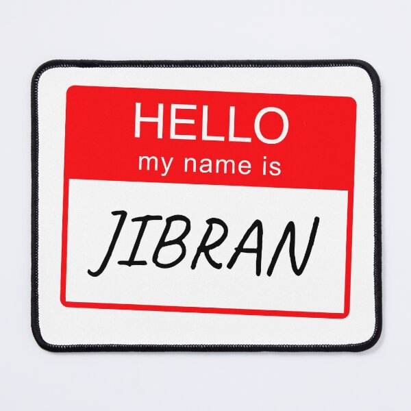 Item preview, Hello My Name Is Jibran Name Tag Custom Personalised Design designed and sold by CreatedbyJR.