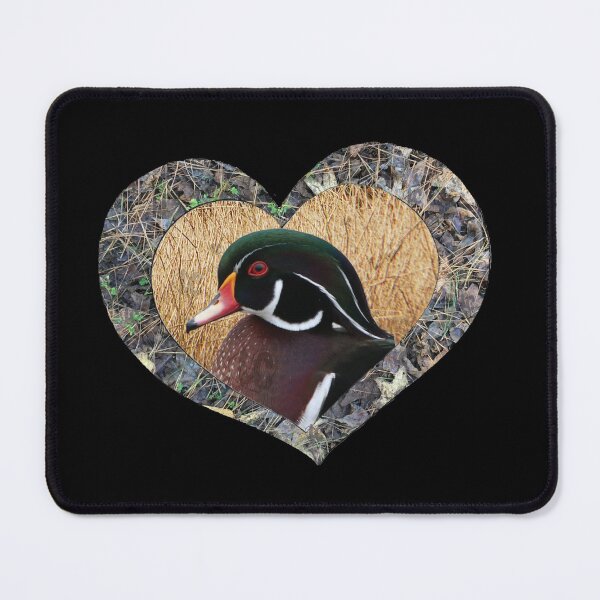 Item preview, Colorful Wood Duck in Camouflage Heart for Duck Hunters and Outdoorsmen designed and sold by LifeCrush.