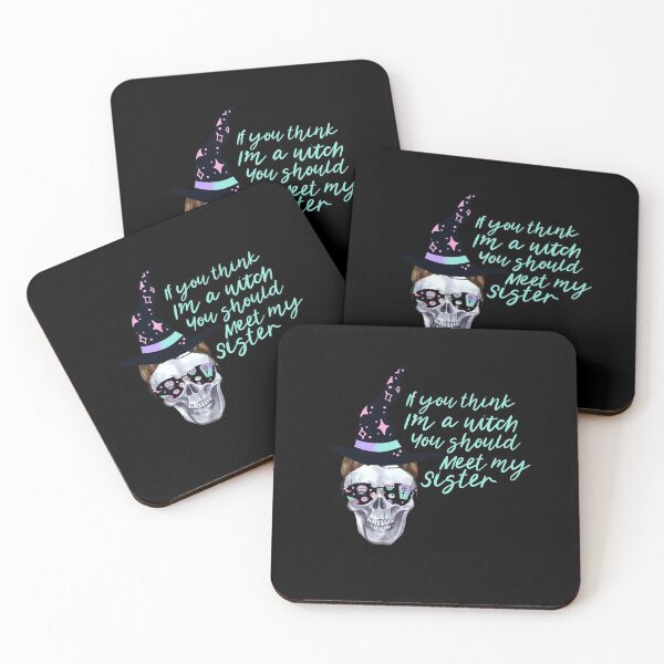 Item preview, Halloween if you think I’m a witch you should meet my sister - men/kids/ women / pastel goth Halloween  designed and sold by Designs Of all kinds.
