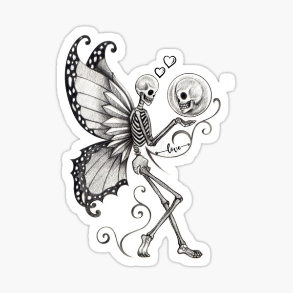 Electronics & Accessories Skull Sticker Fairy Home Sticker Skull Home ...