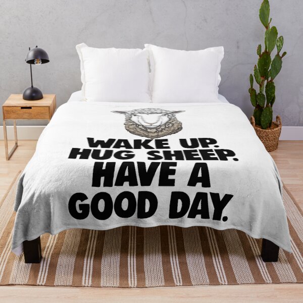 Item preview, Wake Up Hug Sheep Have A Good Day designed and sold by Bendthetrend.
