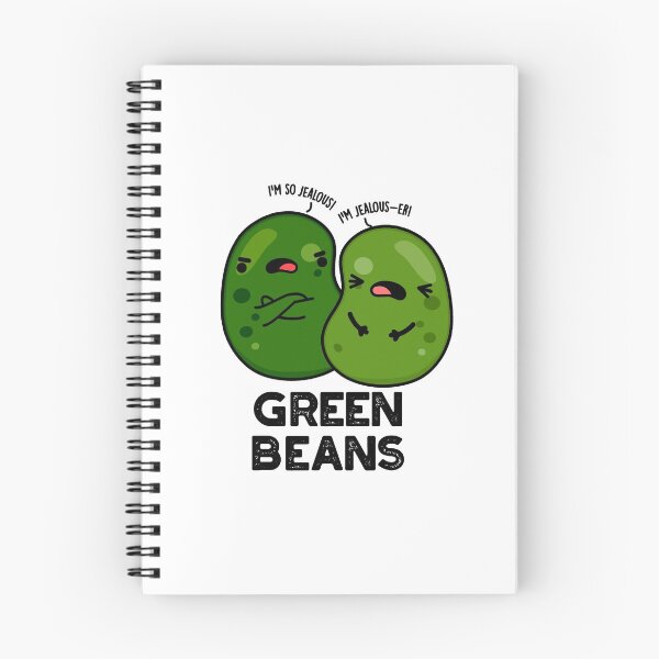 Item preview, Green Beans Cute Jealous Bean Puns designed and sold by punnybone.