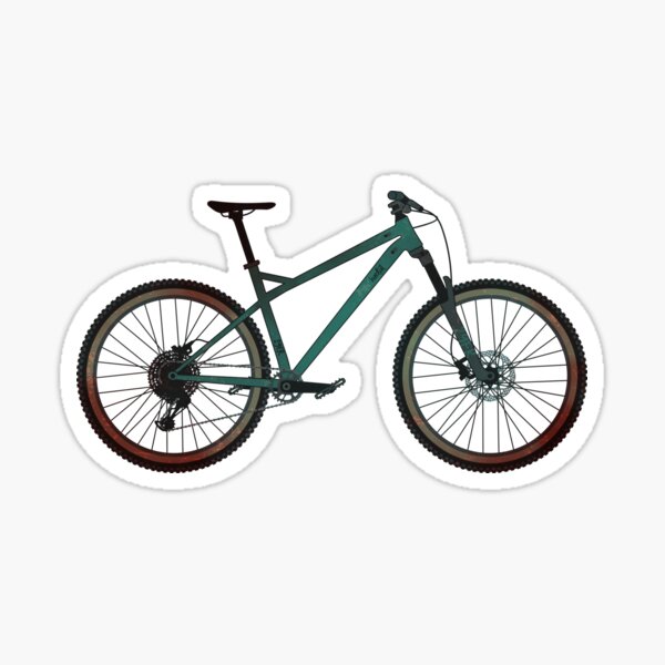 "29er hardtail bike green" Sticker for Sale by Redbubble