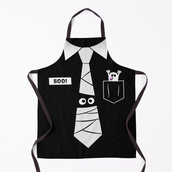Item preview, Halloween Mummy Neck Tie Associate Boo Shirt with Name Badge & Ghost designed and sold by FunWearVM.