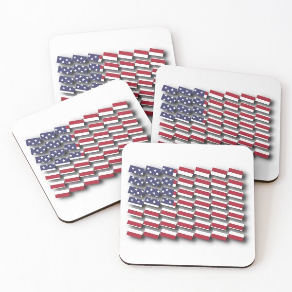 Item preview, Stylised Art Multi Section USA Flag Pattern designed and sold by Worldesigns by Artsiren.