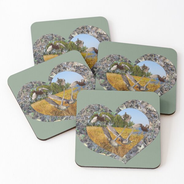 Item preview, Ducks Taking Flight in Camouflage Heart for Duck Hunters and Outdoorsmen designed and sold by LifeCrush.