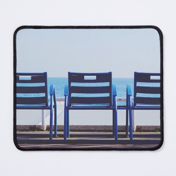 Item preview, Blue iconic chairs of Nice | French Riviera Fine Art Photography designed and sold by CarolinaReina.