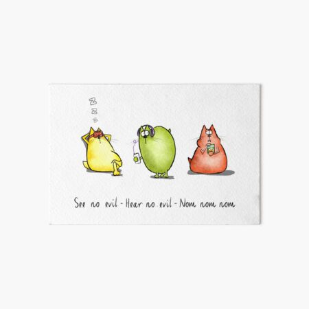 Three Wise Moggies Art Board Print