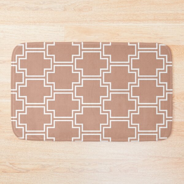 Item preview, Medium Pink and White Tessellation Line Pattern 2 Pairs 2022 Popular Color Sherwin Williams Rose Tan SW 0069 - Colour Trends designed and sold by ColorOfTheYears.