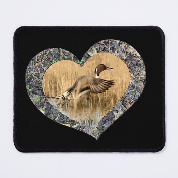 Item preview, Pintail Duck Taking Flight in Camouflage Heart for Duck Hunters and Outdoorsmen designed and sold by LifeCrush.