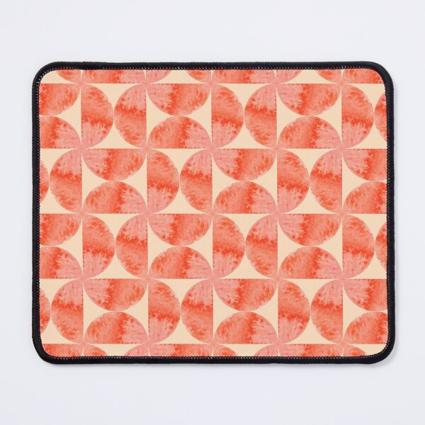 Item preview, Watercolour retro half circle pattern in watermelon red on nude designed and sold by yennyz.
