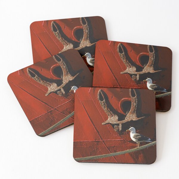 Item preview, Seagull at Harbor - Nautical Scene with Sea Bird  designed and sold by CarolinaReina.