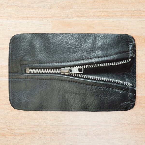 Item preview, Zipper Sleeve (BRIGHT version) Black Leather Jacket designed and sold by Tree45.