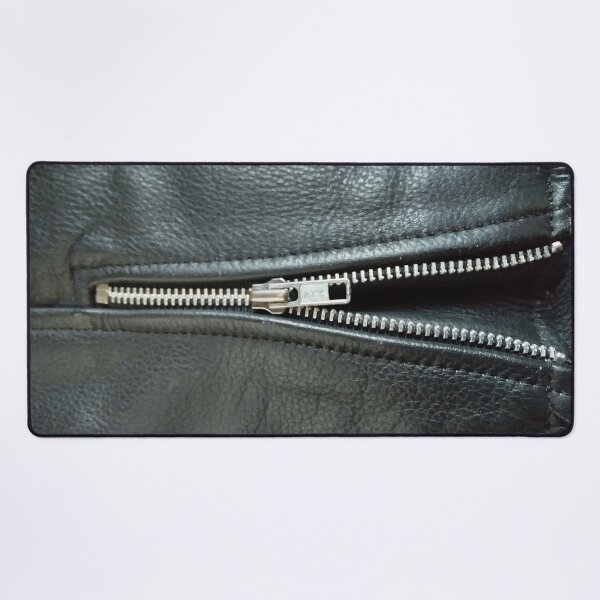 Item preview, Zipper Sleeve (BRIGHT version) Black Leather Jacket designed and sold by Tree45.