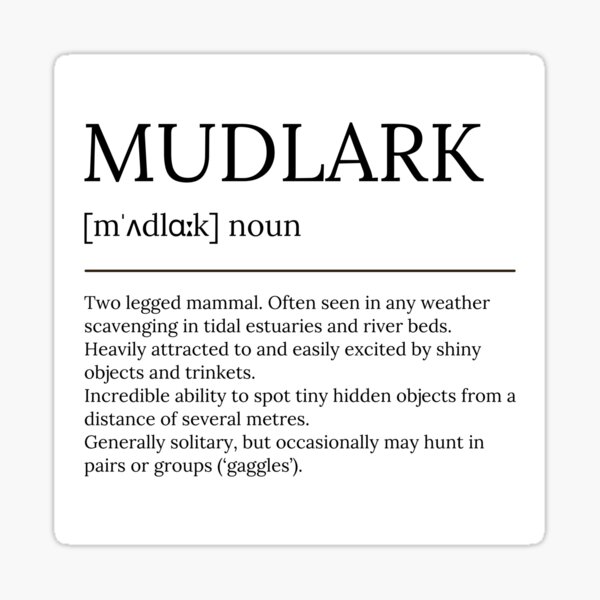 Item preview, Funny Mudlark Dictionary Definition designed and sold by Alterna Tees.