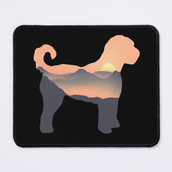 Item preview, Goldendoodle Dog Silhouette Sun Mountain Gift designed and sold by alaechamlal.