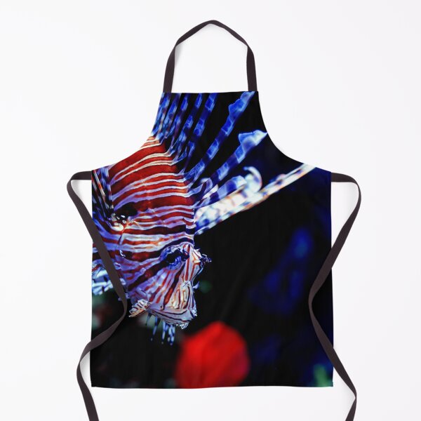 Item preview, Red lionfish or zebrafish underwater designed and sold by lena-maximova.