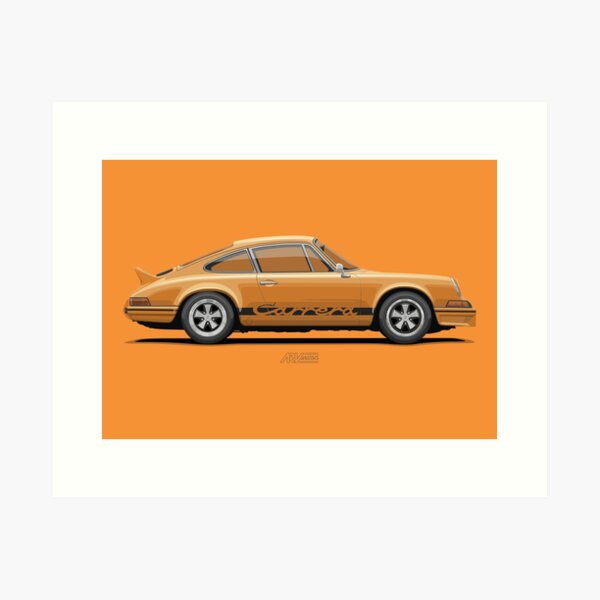 Vista previa del artículo con la obra «911 Carrera RS (901) Naranja», diseñado y vendido por ARVwerks.