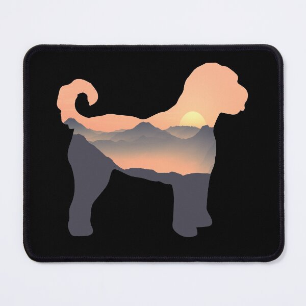 Item preview, Labradoodle Dog Silhouette Sun Mountain Gift designed and sold by alaechamlal.