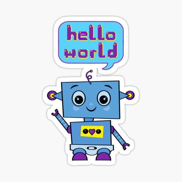 CUTE ROBOT Sticker for Sale by durkstars