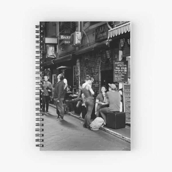 What can I get you? Coffee Laneway – Melbourne Australia Spiral Notebook