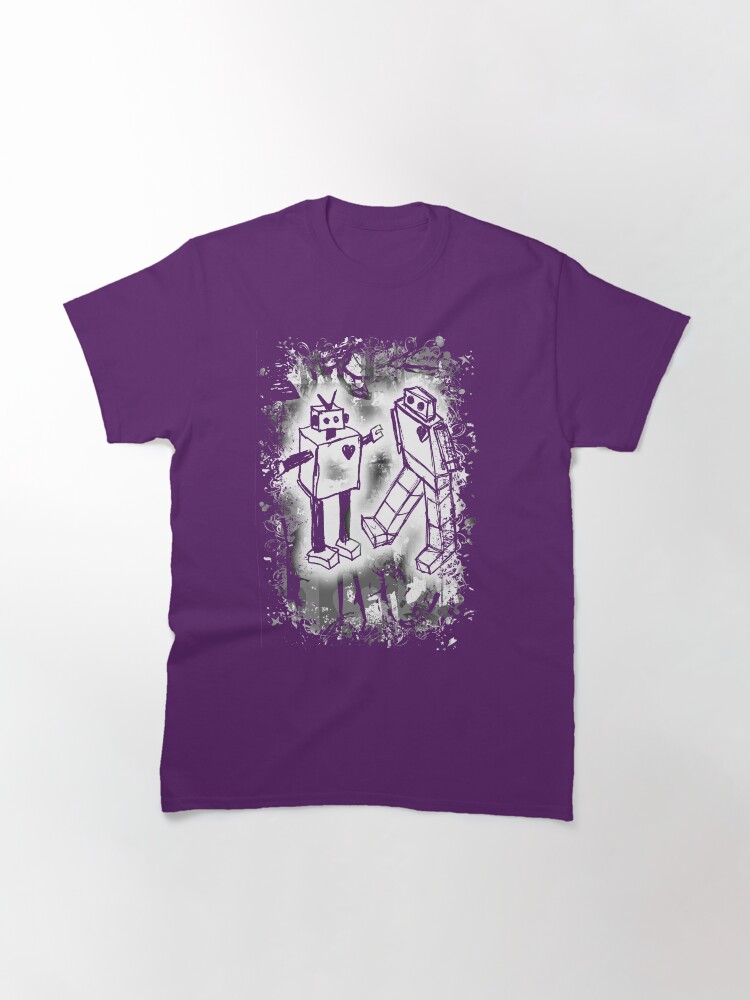 Thumbnail 3 of 7, Classic T-Shirt, Robot Love designed and sold by RoseanneJones.