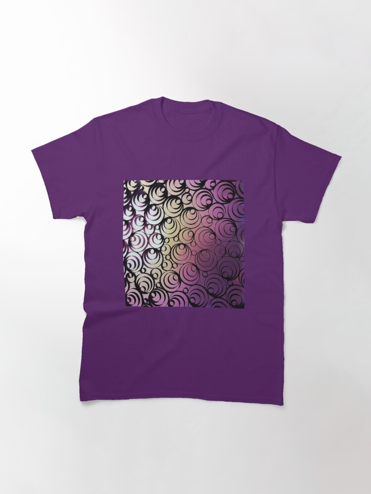 Thumbnail 3 of 7, Classic T-Shirt, Groovy Circles - Psychedelic Geometric Art Photography designed and sold by OneDayArt.