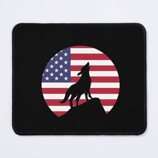 Item preview, american flag wolf designed and sold by Ubenart.