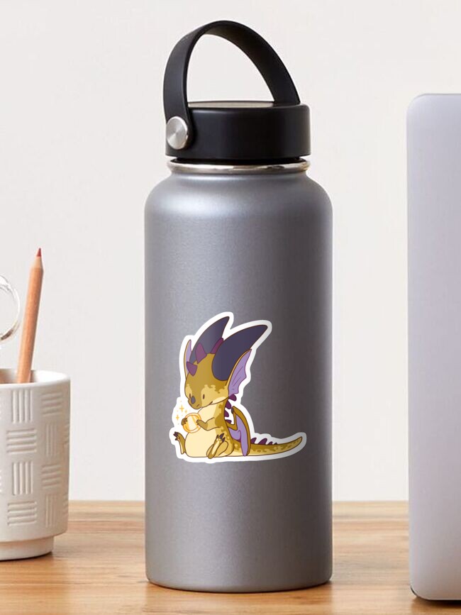 Thumbnail 1 of 3, Sticker, Smol Happy Dragon designed and sold by PencilCat.