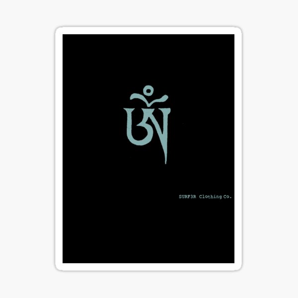 Om Symbol Text Stickers for Sale