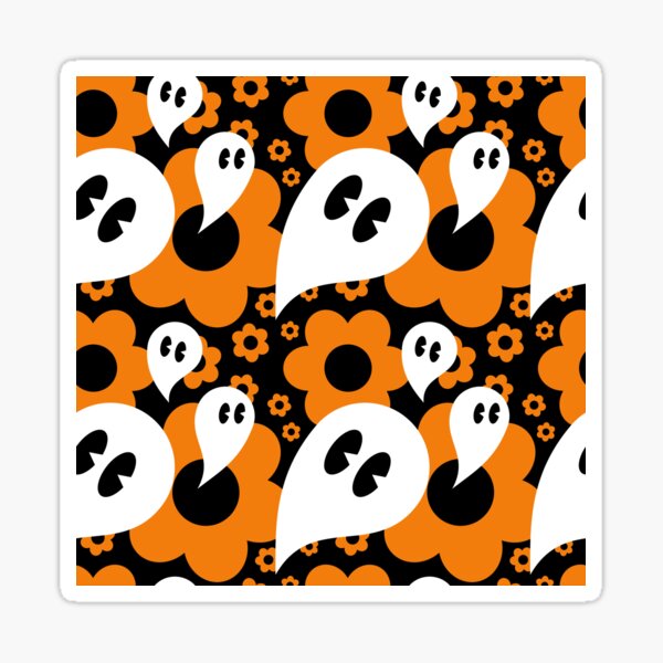 Halloween Floral Ghosties Sticker