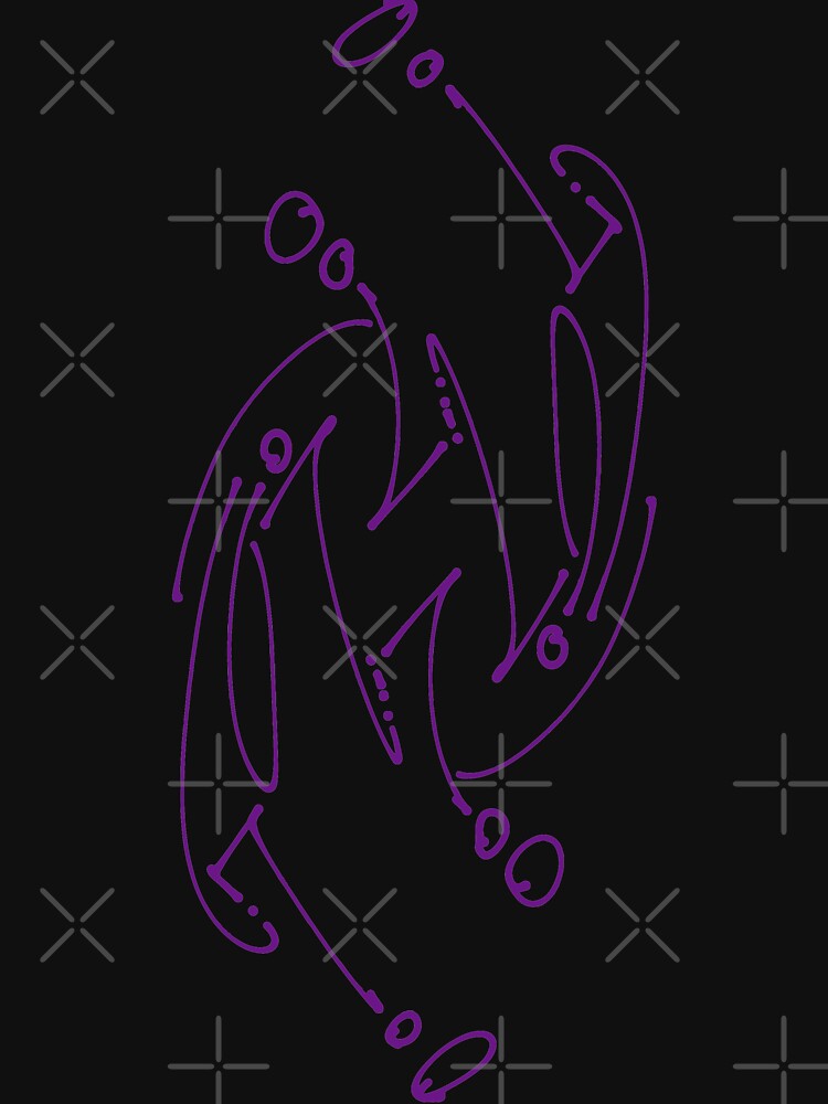 Purple Pattern Graffiti Style Drawing on Black by that5280lady