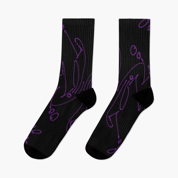 Item preview, Purple Pattern Graffiti Style Drawing on Black designed and sold by that5280lady.