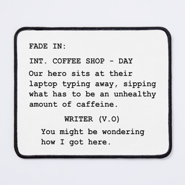 Item preview, Funny Screenwriter Coffee Shop Scene designed and sold by TrndSttr.