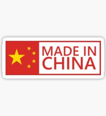 In China hergestellt Sticker