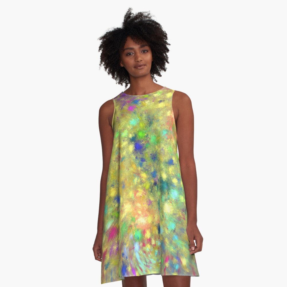 Spring #fractal art A-Line Dress