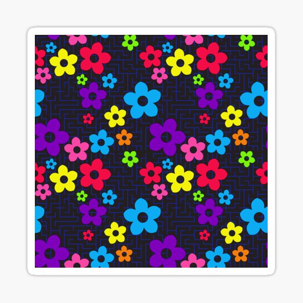 Trippy Garden Maze Sticker
