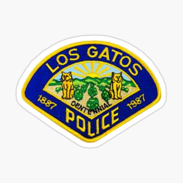  los gatos police department sticker for sale by lawrencebaird redbubble