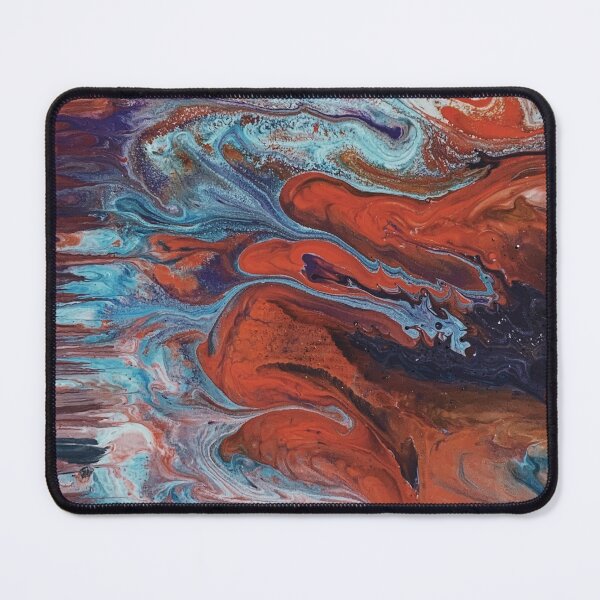 Item preview, Acrylic painting art with teal and orange, blue and white designed and sold by Anime and More.