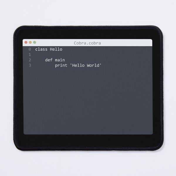 Artikelvorschau, . Cobra language Hello World program sample in editor window entworfen und verkauft von IuriiVlasenko.
