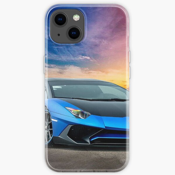 Lamborghini Aventador Blau iPhone Flexible Hülle