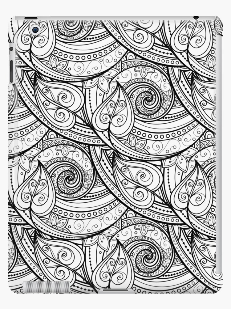 Non Colored Pattern with Floral Motifs Tapestry for Sale by lissantee