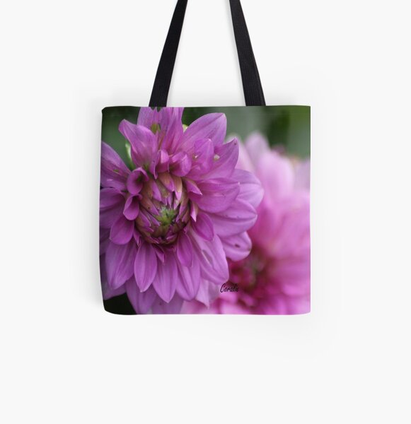Soft Color of the Dahlia Flowers All Over Print Tote Bag