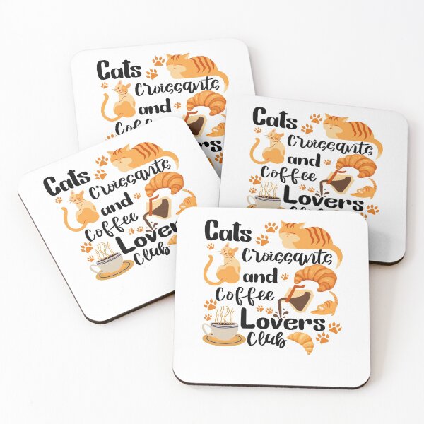 Item preview, Cats Croissants and coffee lovers Club designed and sold by dr-tars.
