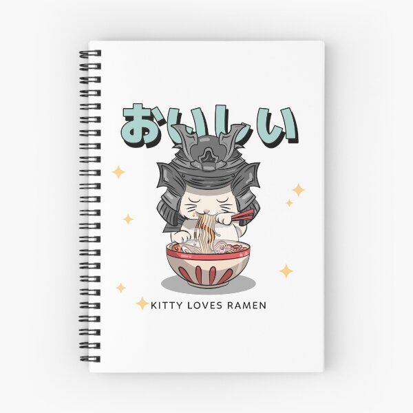 Item preview, Kitty Loves Ramen designed and sold by TheHillSpruce.