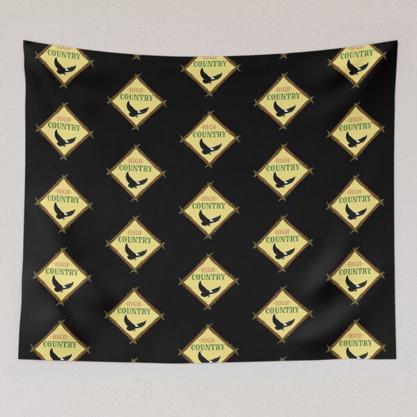 Item preview, High Country Log Diamond with Eagle-Beige on Black designed and sold by HighCountry2021.
